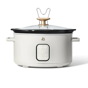 Beautiful 6 Quart Programmable Slow Cooker, White Icing by Drew Barrymore!! NEW IN BOX!!