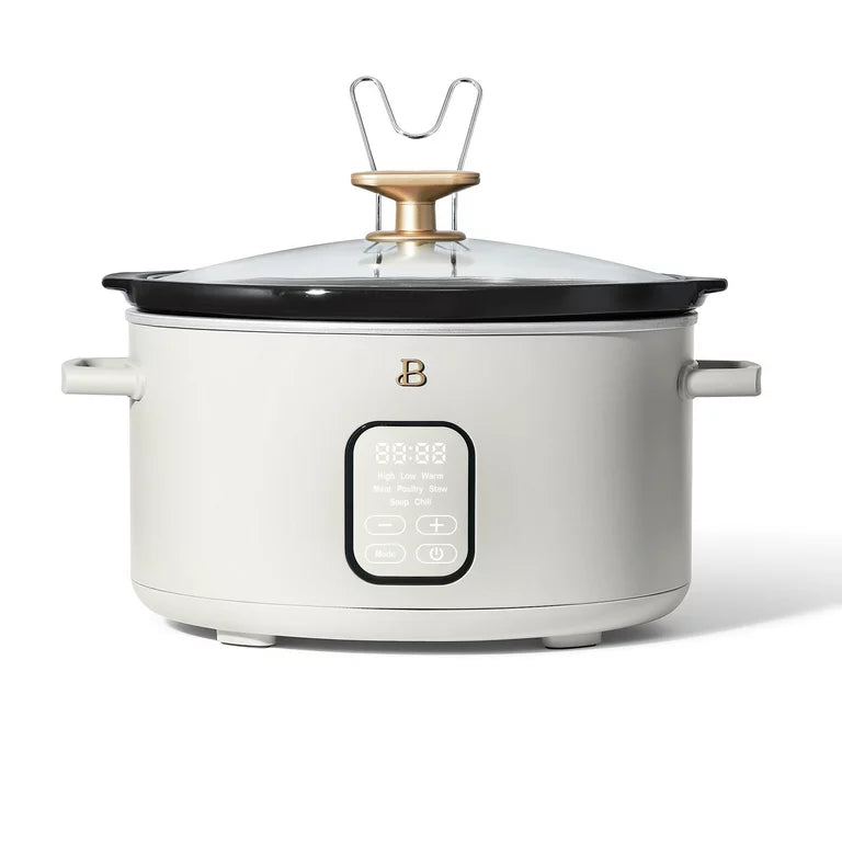 Beautiful 6 Quart Programmable Slow Cooker, White Icing by Drew Barrymore!! NEW IN BOX!!