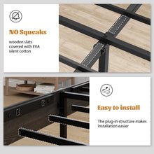 Farmhouse Bed Frame with Tall Headboard, Wooden Platform Bed Frame with Charging Station & Led Lights, King Size, Black! (NEW IN BOX)