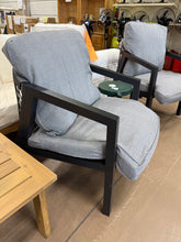 Bistro Set, 3Pc Outdoor Chairs W/Cushions & Side Table (NEW - SCRATCHED)