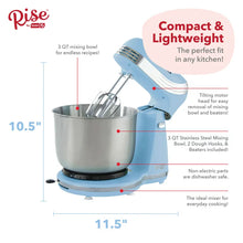 Rise by Dash 6 Speed Stand Mixer, 3 qt - Sky Blue**New in box**