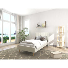 Eriksay Low Profile Upholstered Platform Bed with Wingback Headboard