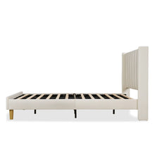 Eriksay Low Profile Upholstered Platform Bed with Wingback Headboard