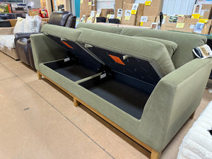 Thomasville Mokena Fabric Stationary Sofa with Storage! (NEW & ASSEMBLED)
