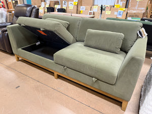 Thomasville Mokena Fabric Stationary Sofa with Storage! (NEW & ASSEMBLED)