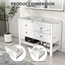48'' Double Bathroom Vanity Base Only, Sink not Included! (NEW - BASE ONLY - NO SINK)