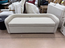 Janina Upholstered Storage Bench, Cream! (NEW)