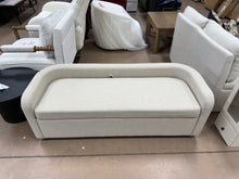 Janina Upholstered Storage Bench, Cream! (NEW)