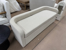 Janina Upholstered Storage Bench, Cream! (NEW)