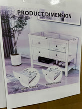 48'' Double Bathroom Vanity Base Only, Sink not Included! (NEW - BASE ONLY - NO SINK)