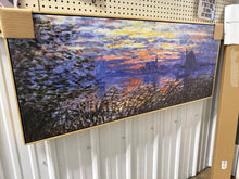 Sunset On The Seine " by Claude Monet, 50”W x 20”H x 1.5”D! (NEW)