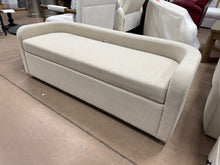 Janina Upholstered Storage Bench, Cream! (NEW)
