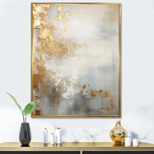 Beige Blue Gold Ocean Storm I - Abstract Shapes Wall Art