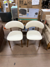 Modern Upholstered White Dining Chairs Set of 2 - Dining Room Chairs (Set of 2)! (NEW & ASSEMBLED)