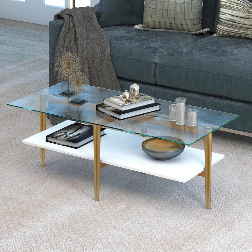 Otto Glass Top Coffee Table! (NEW IN BOX)