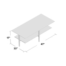 Otto Glass Top Coffee Table! (NEW IN BOX)
