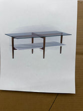 Otto Glass Top Coffee Table! (NEW IN BOX)