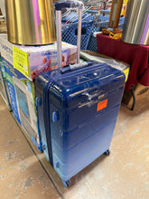 Merax 3-Piece Gradient Blue 20 in. 24 in. 28 in. ABS and PC Hardshell Spinner Luggage Set with TSA Lock, 20 in. with USB Port! (NEW - WRAPPED IN PLASTIC - MINOR SCRATCH ON 28”)