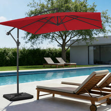 Beeram 10Ft Cantilever Umbrella with Counterweight, Red! (NEW)