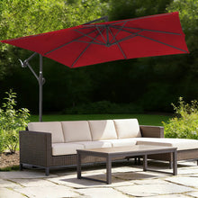 Beeram 10Ft Cantilever Umbrella with Counterweight, Red! (NEW)