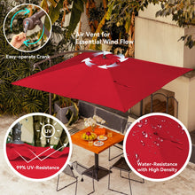 Beeram 10Ft Cantilever Umbrella with Counterweight, Red! (NEW)
