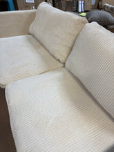 68” Corduroy Loveseat Sofa, Cream/White! (BRAND NEW!