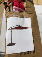 Beeram 10Ft Cantilever Umbrella with Counterweight, Red! (NEW)