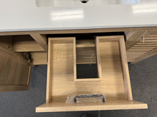 48"W Freestanding Brown Single Bathroom Vanity With Quartz Countertop And Louvered Doors, Pre-Assembled! (NEW - MINOR SHIPPING DAMAGE - NO BACKSPLASH)