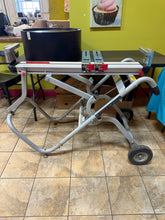 Portable Folding Gravity Rise Miter Saw Stand with Wheels! (USED - WORKS GREAT!)