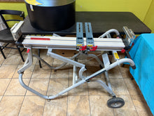 Portable Folding Gravity Rise Miter Saw Stand with Wheels! (USED - WORKS GREAT!)