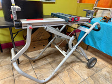 Portable Folding Gravity Rise Miter Saw Stand with Wheels! (USED - WORKS GREAT!)