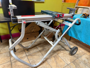 Portable Folding Gravity Rise Miter Saw Stand with Wheels! (USED - WORKS GREAT!)