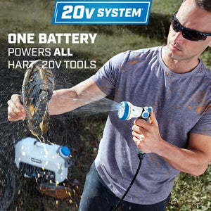 HART 20-Volt 50 PSI Rinser Kit, (1) 20-Volt 2Ah Lithium-Ion Battery**New in box**