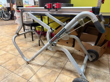 Portable Folding Gravity Rise Miter Saw Stand with Wheels! (USED - WORKS GREAT!)