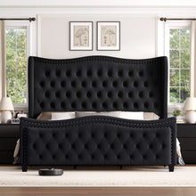 Metter Upholstered Wingback Bed, King Size! (NEW IN BOX)