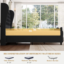 Metter Upholstered Wingback Bed, King Size! (NEW IN BOX)