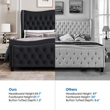 Metter Upholstered Wingback Bed, King Size! (NEW IN BOX)