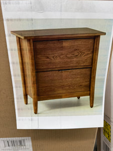 2 Drawer Modern Wood Nightstand - Hearth & Hand with Magnolia! (NEW IN BOX)