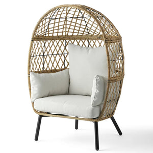 Better Homes & Gardens Kid's Ventura Outdoor Wicker Stationary Egg Chair with Cream Cushions- NEW IN BOX!!!!