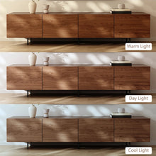 Modern 4-Door TV Stand Storage Credenza, 94.5” Wide! (NEW IN BOX)