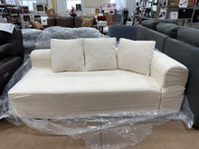 Minimalist Cream 3-Seater Frameless Sofa Couch (Includes Pillows) (NEW)