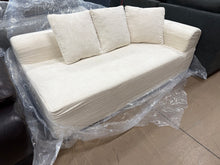 Minimalist Cream 3-Seater Frameless Sofa Couch (Includes Pillows) (NEW)