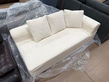 Minimalist Cream 3-Seater Frameless Sofa Couch (Includes Pillows) (NEW)