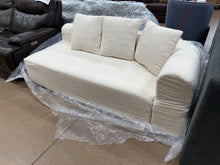 Minimalist Cream 3-Seater Frameless Sofa Couch (Includes Pillows) (NEW)