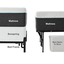 Mainstays 14" High Quad Fold Steel Platform Bed Frame, King! (NEW IN BOX)