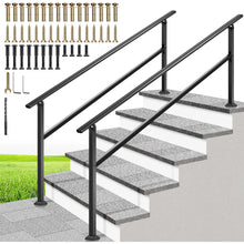 6 Step Black Oval Exterior Hand Railing (2-pack)! (BRAND NEW)