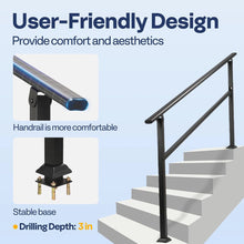 6 Step Black Oval Exterior Hand Railing (2-pack)! (BRAND NEW)