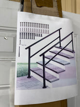 6 Step Black Oval Exterior Hand Railing (2-pack)! (BRAND NEW)