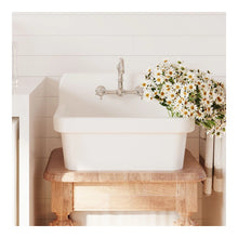 Mason 24" x 19" High-Back Farmhouse Laundry Sink, Vitreous China Wall-Mount Utility Sink! (NEW IN BOX)