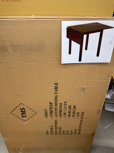 Buylateral Austin Compact Solid Wood Drop Leaf Extendable Dining Table Espresso! (NEW IN BOX - DINING TABLE ONLY)